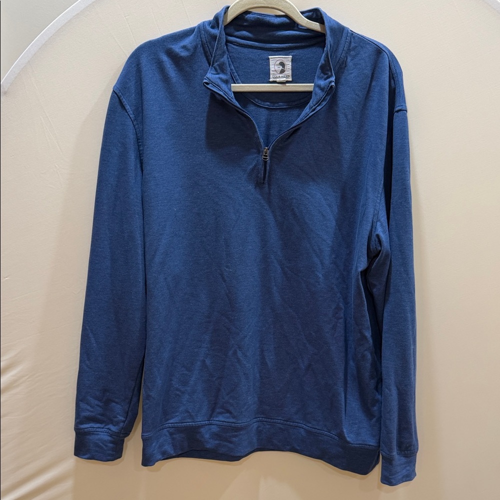 Duck Head Men's Navy Zip-Up Sweater